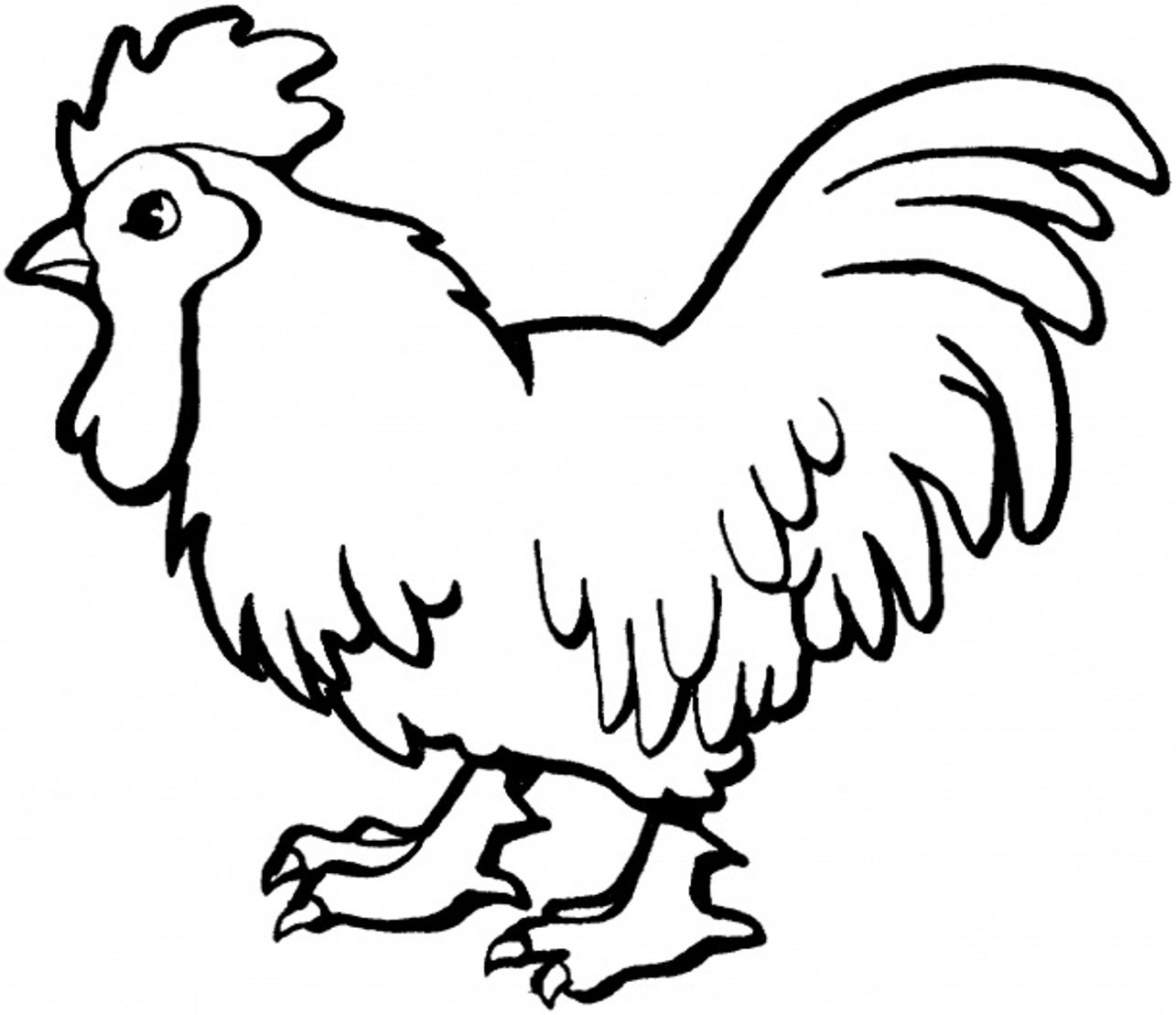 1285x1108 Farm Animals Coloring Pages Hens And Rooster Animal Coloring
