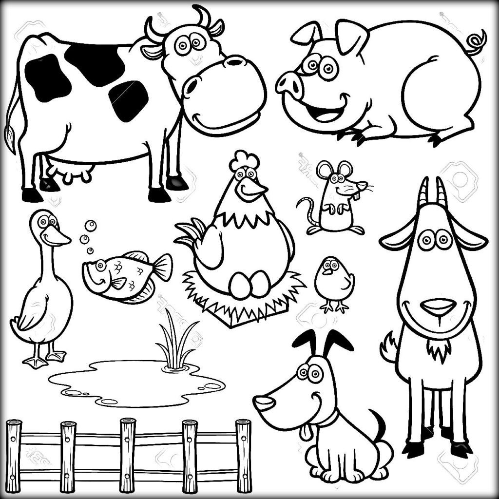 1024x1024 Coloring Pages Barnyard Animals