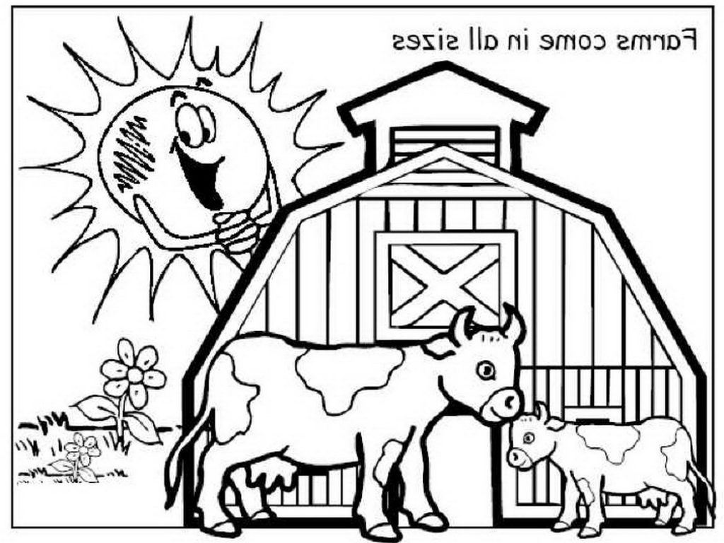 1024x768 Printable Farmyard Coloringges Farmer Farm Colouring Sheets Animal