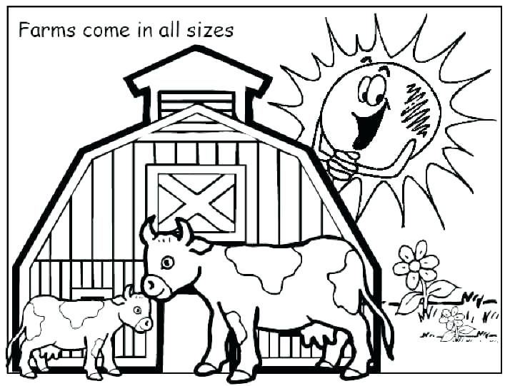 714x541 Barn Coloring Pages Barn Coloring Sheet Printable Barn Coloring