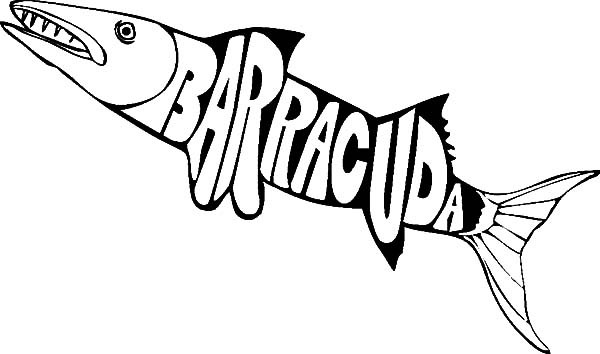 600x354 Barracuda Fish Coloring Pages For Kids Best Place To Color