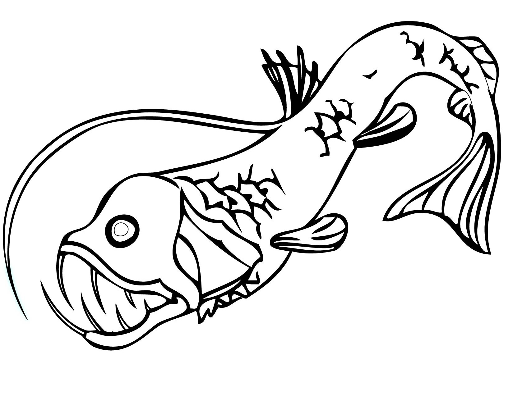 1650x1275 Angler Fish Coloring Page