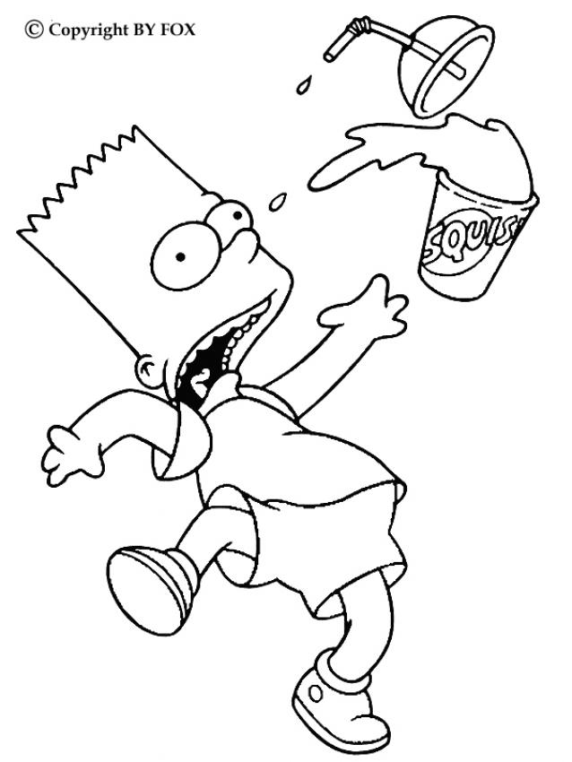 638x850 Bart And His Drink Coloring Pages