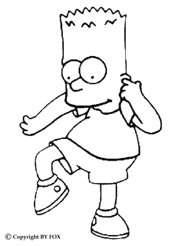 638x850 Bart Skateboarding Coloring Pages