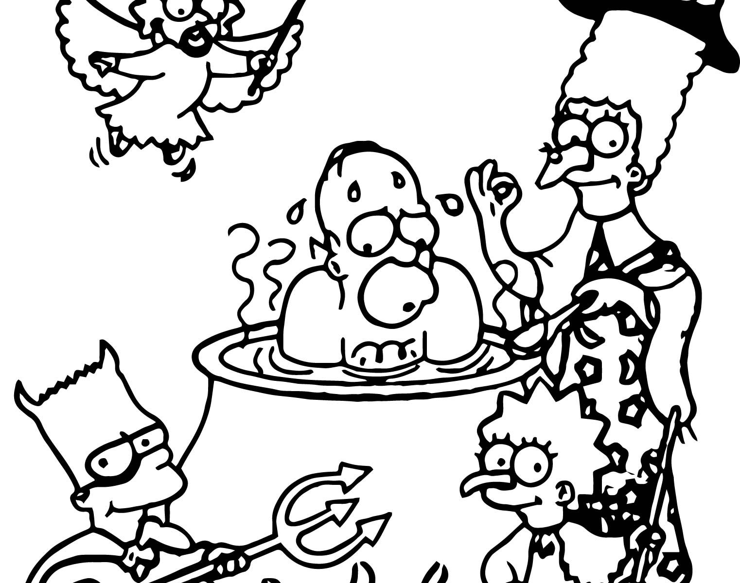 1522x1200 Simpson Coloring Pages Many Interesting Simpsons Printable General
