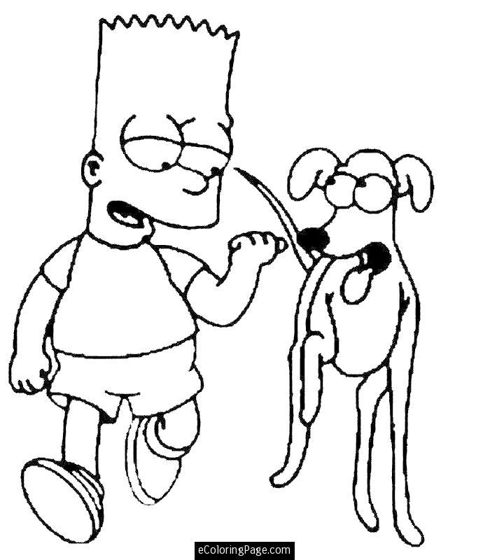 700x800 Simpsons Coloring Page