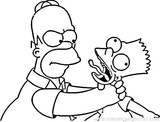 521x397 Simpsons Coloring Pages Stunning The Ring Pages Print Page To Bart