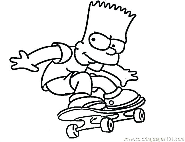 650x498 Bart Simpson Coloring Pages Free Homer Astounding Tearing