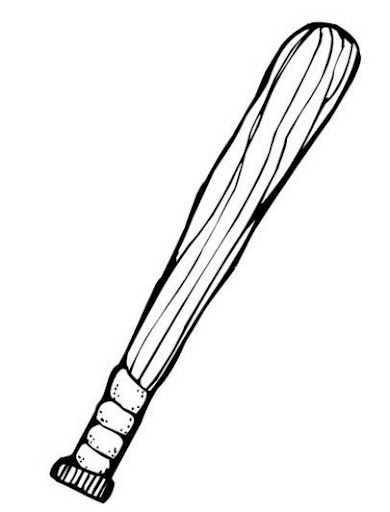 390x512 Best Photos Of Baseball Bat Coloring Pages Printable