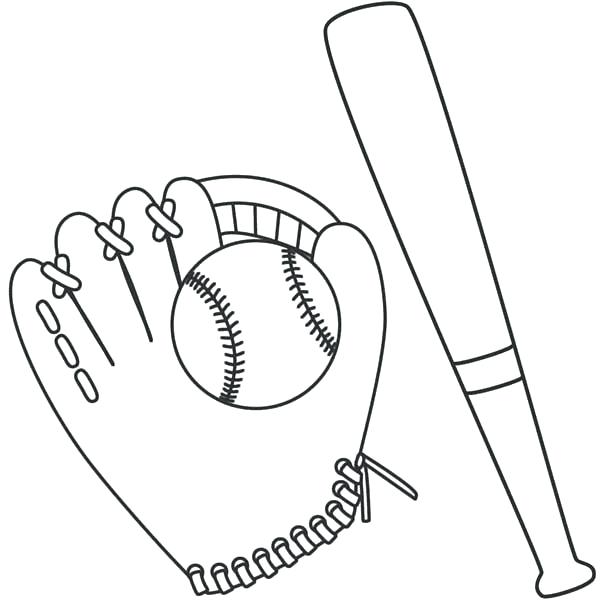 600x600 Baseball Bat Coloring Pages Baseball Bat Colouring Printable