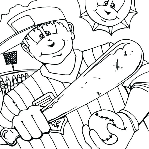 600x598 Baseball Player Mickey Mouse Coloring Pages Free Baseball Player