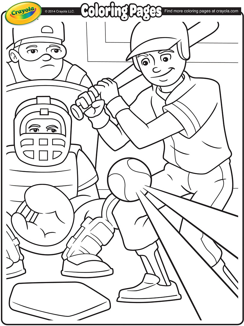 810x1080 Baseball Coloring Page
