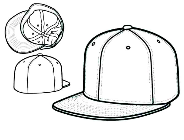 600x458 Baseball Cap Coloring Page