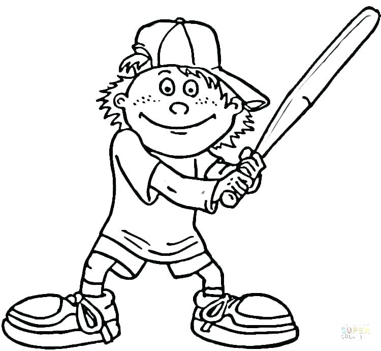 750x690 Baseball Player Coloring Page Free Coloring Pages Baseball
