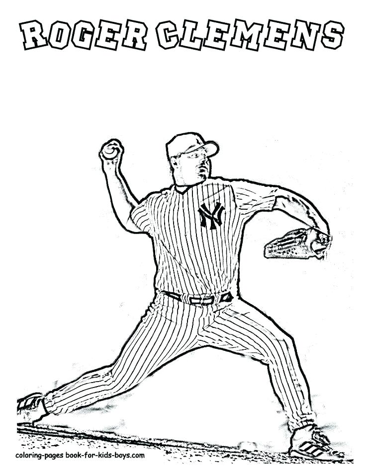 736x952 Derek Jeter Coloring Pages Coloring Pages Roger Baseball Player