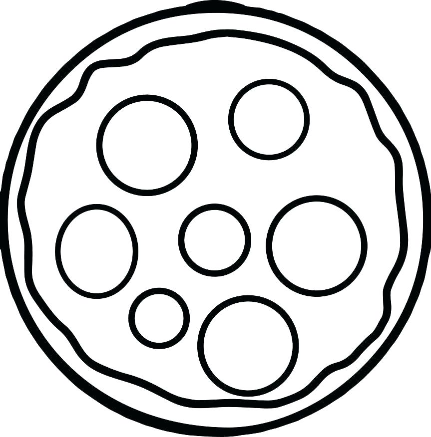 863x876 Simple Coloring Page Basic Coloring Pages Pizza Coloring Picture