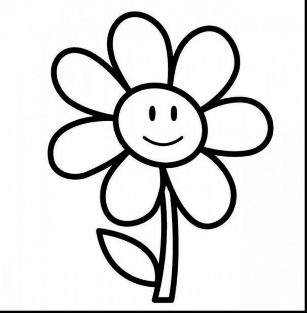 990x1012 Top 10 Easy Rose Flower Coloring Pages Free