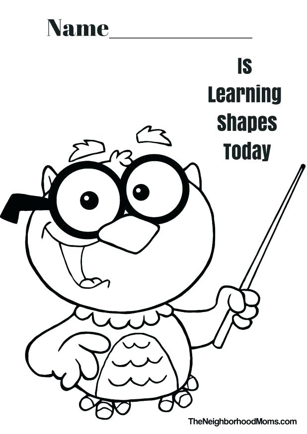 618x875 Basic Shapes Coloring Pages Shapes Color Pages Flower Shapes