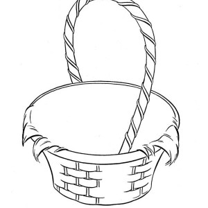 300x300 Easter Basket Coloring Page For Kids Batch Coloring