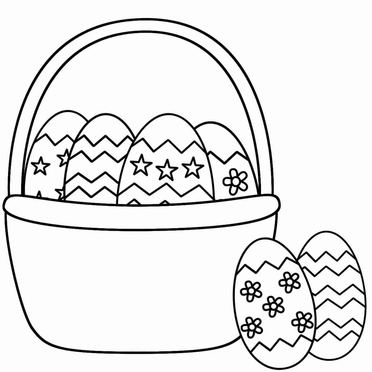 1200x1200 Easter Egg Basket Coloring Pages Page Lively Olegratiy
