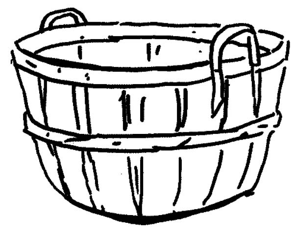 600x485 Apple Basket Coloring Page An Empty Apple Basket Coloring Pages