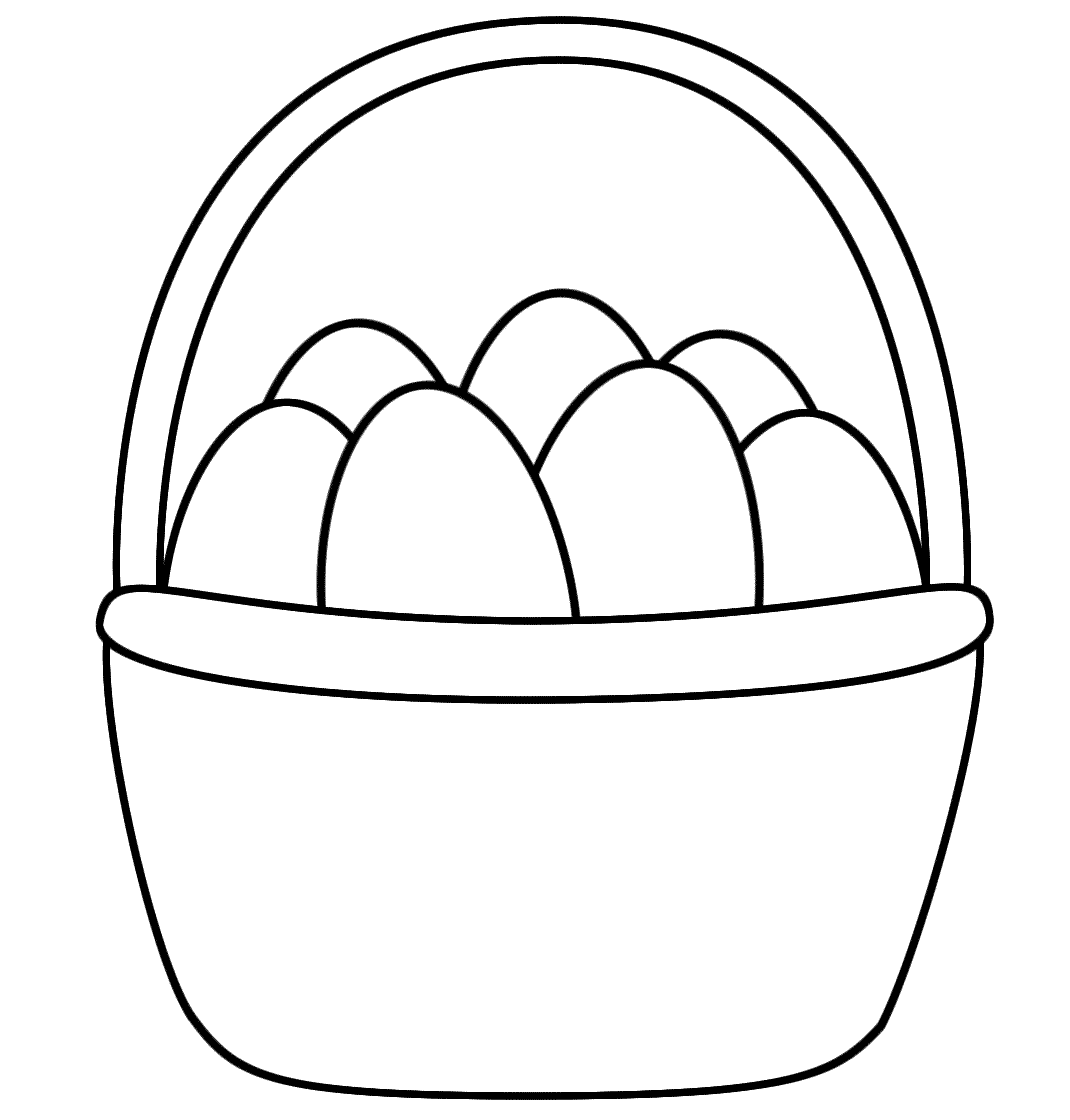 1070x1120 Pretty Inspiration Ideas Basket Coloring Page Pages Printable