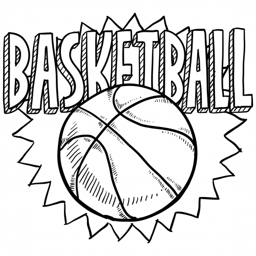 500x500 Sports Coloring Pages Basketball