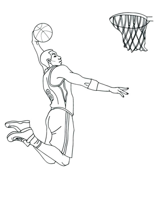 600x775 Nba Players Coloring Pages Basketball Coloring Pages Free