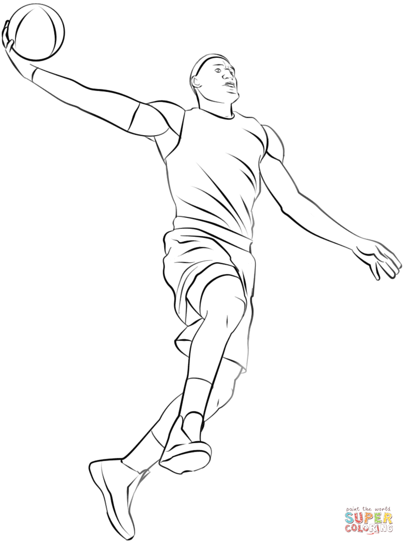 810x1093 Basketball Player Coloring Page Free Printable Pages Simple