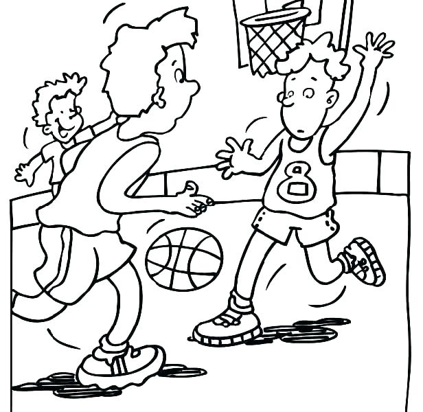 616x600 Basketball Color Pages