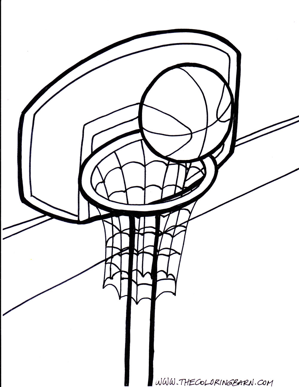 Basketball Goal Coloring Pages