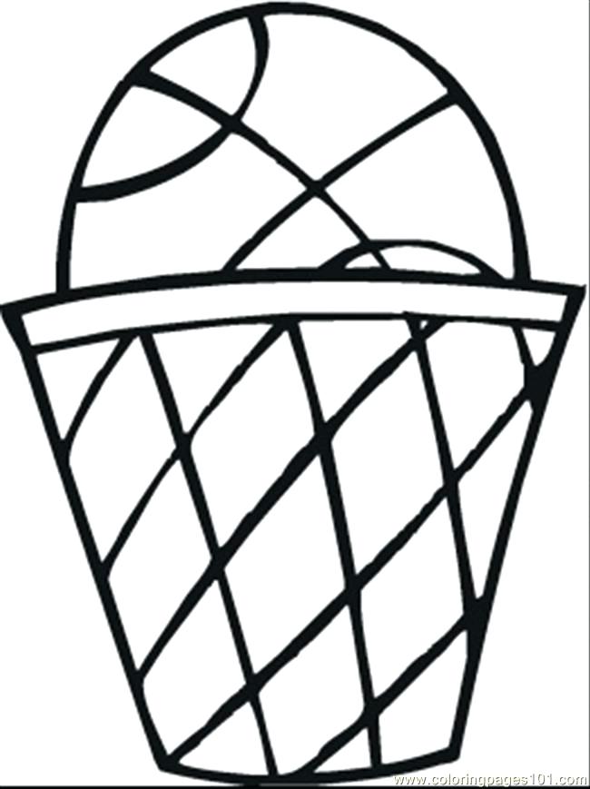 650x869 Nba Basketball Coloring Pages Basketball Hoop With The Ball