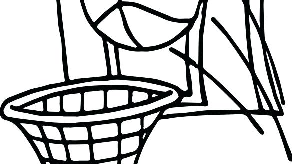 585x329 Basketball Hoop Coloring Page