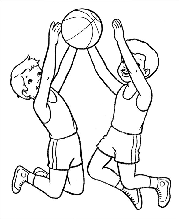 Basketball Team Coloring Pages