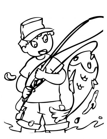 360x466 Fishing Coloring Pages Ice Colouring Lure Free Printable Bass Fish