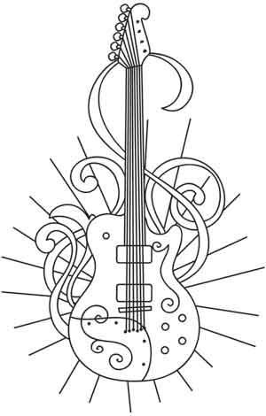 300x470 Guitarra Dibujos Guitars, Adult Coloring And Anti