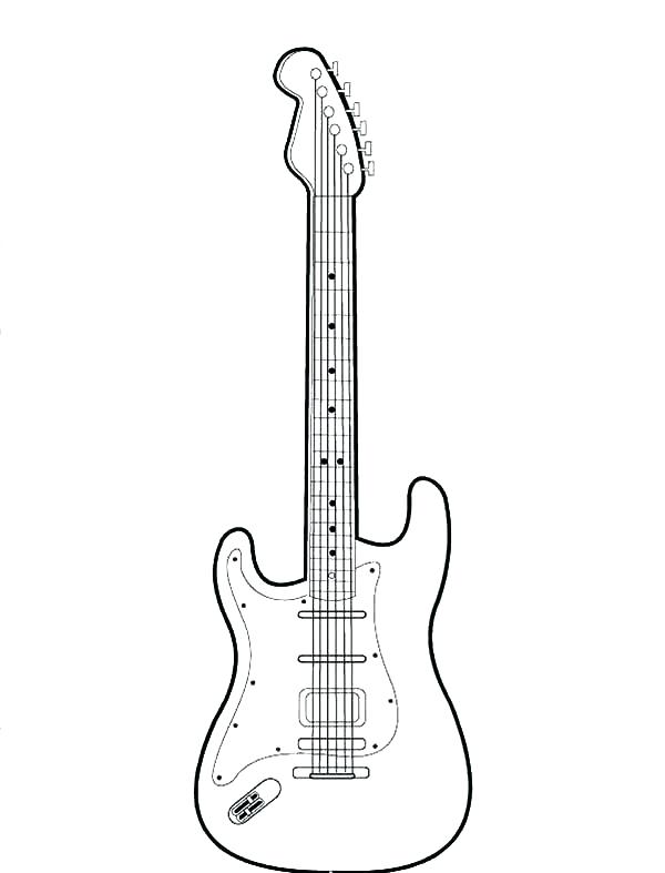 600x787 Guitar Coloring Page Guitar Coloring Pages Electric Guitar