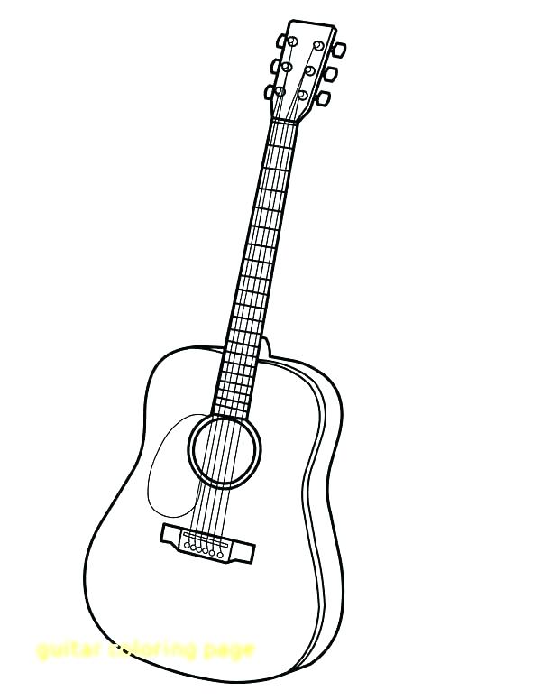 600x776 Guitar Coloring Pictures