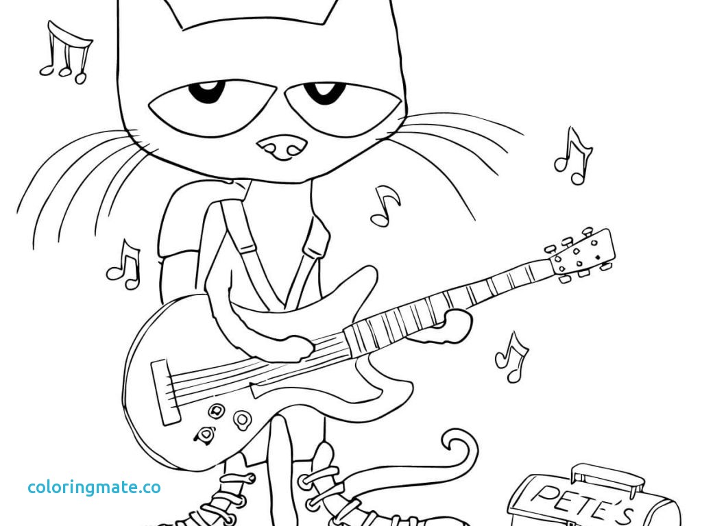1024x768 Inspiring Pete The Cat Coloring Page 1 Pages