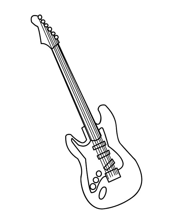 600x777 Bass Guitar Coloring Pages Color Bros