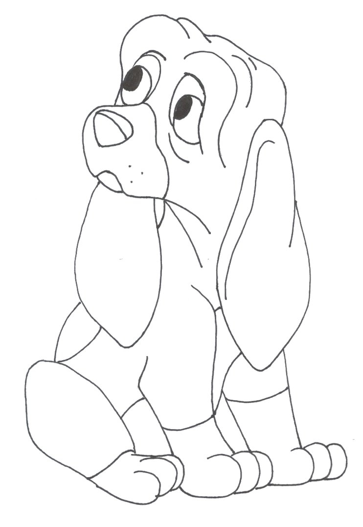 742x1077 Best Of Basset Hound Coloring Page Gallery Printable Coloring Sheet