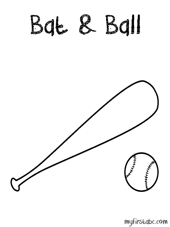 718x958 Bat Amp Ball Coloring Page