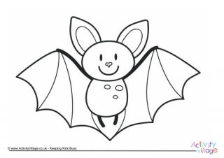 320x226 Bat Colouring Pages