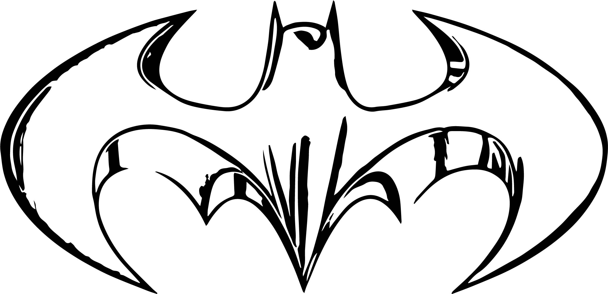 2348x1137 Batman Logo Bat Coloring Page Wecoloringpage Noticeable Pages