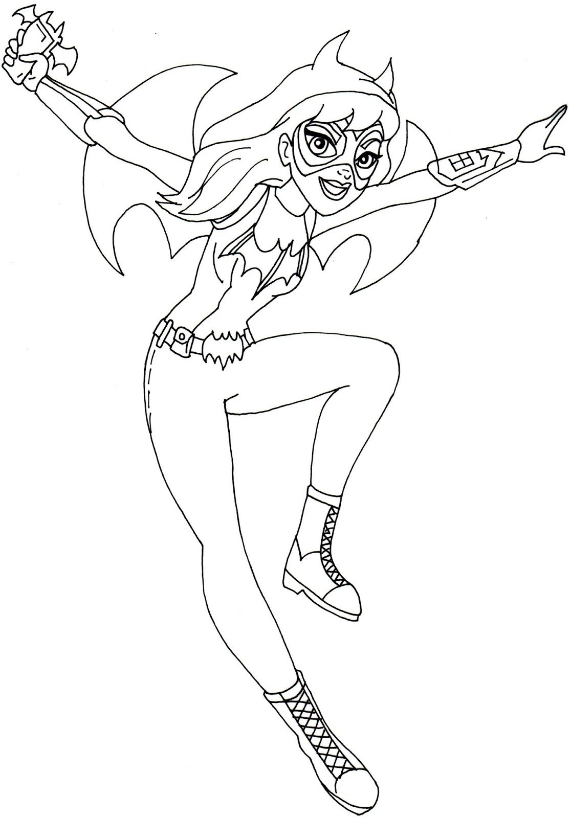 1116x1600 Batgirl Coloring Pages Free Printable Super Hero High Fine