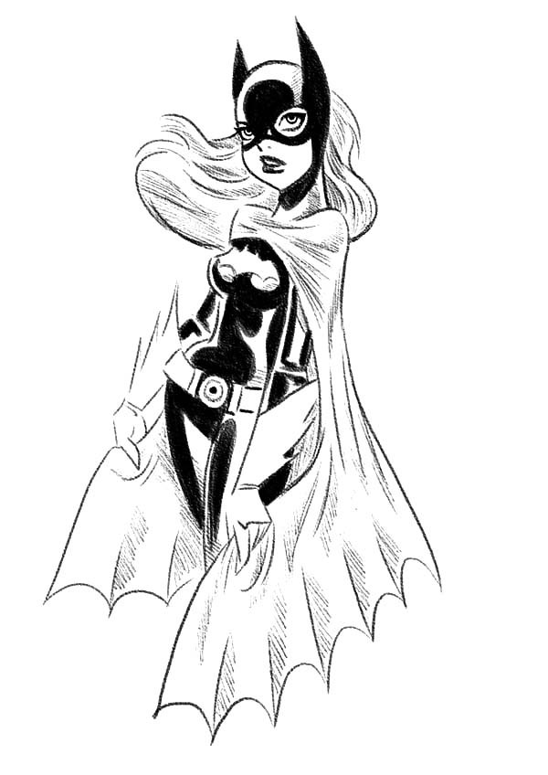 600x848 Beautiful Batgirl Coloring Pages Best Place To Color