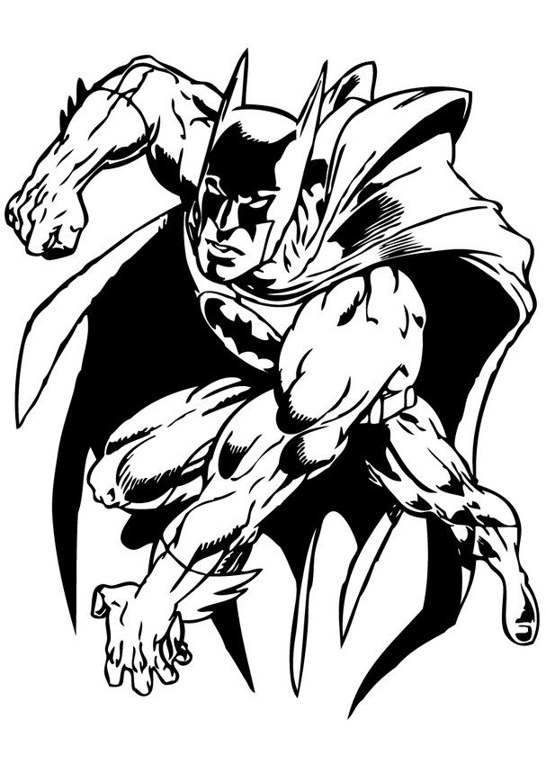 607x850 Color This Batman Coloring Page. More Free Coloring Sheets