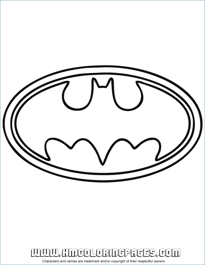 670x867 Fine Batman Symbol Coloring Page Sketch
