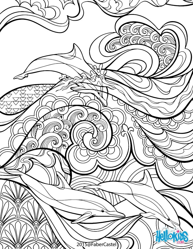 820x1060 Dolphins And Waves