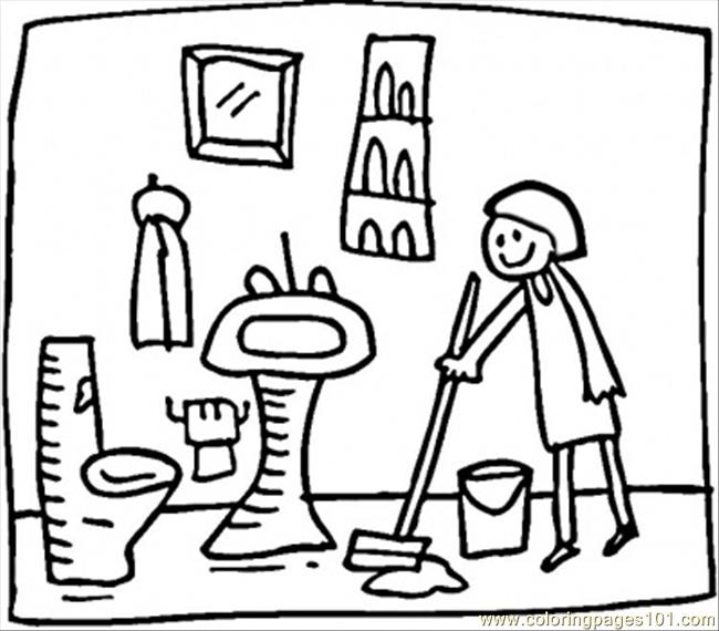 650x570 Ng The Bathroom Coloring Page Coloring Page